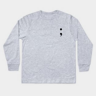 semicolon project ; Kids Long Sleeve T-Shirt